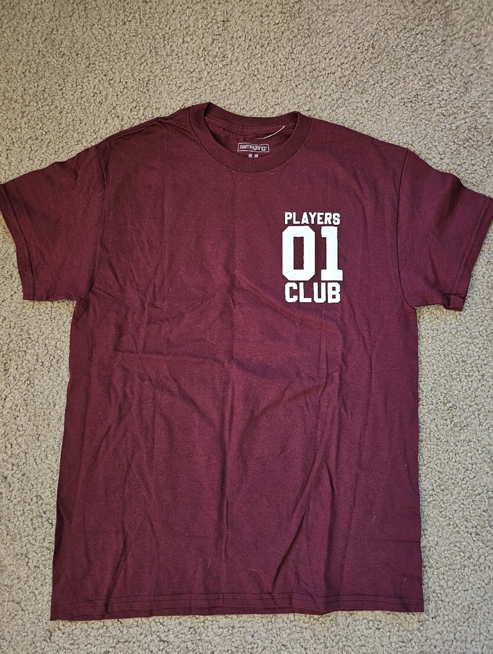 Players 01 Club Short Sleeve Tee - Maroon - Picture 3 of 5